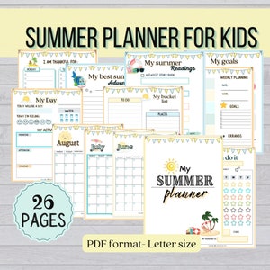 Printable Summer Activity Planner Summer Calendar Summer Activities ...