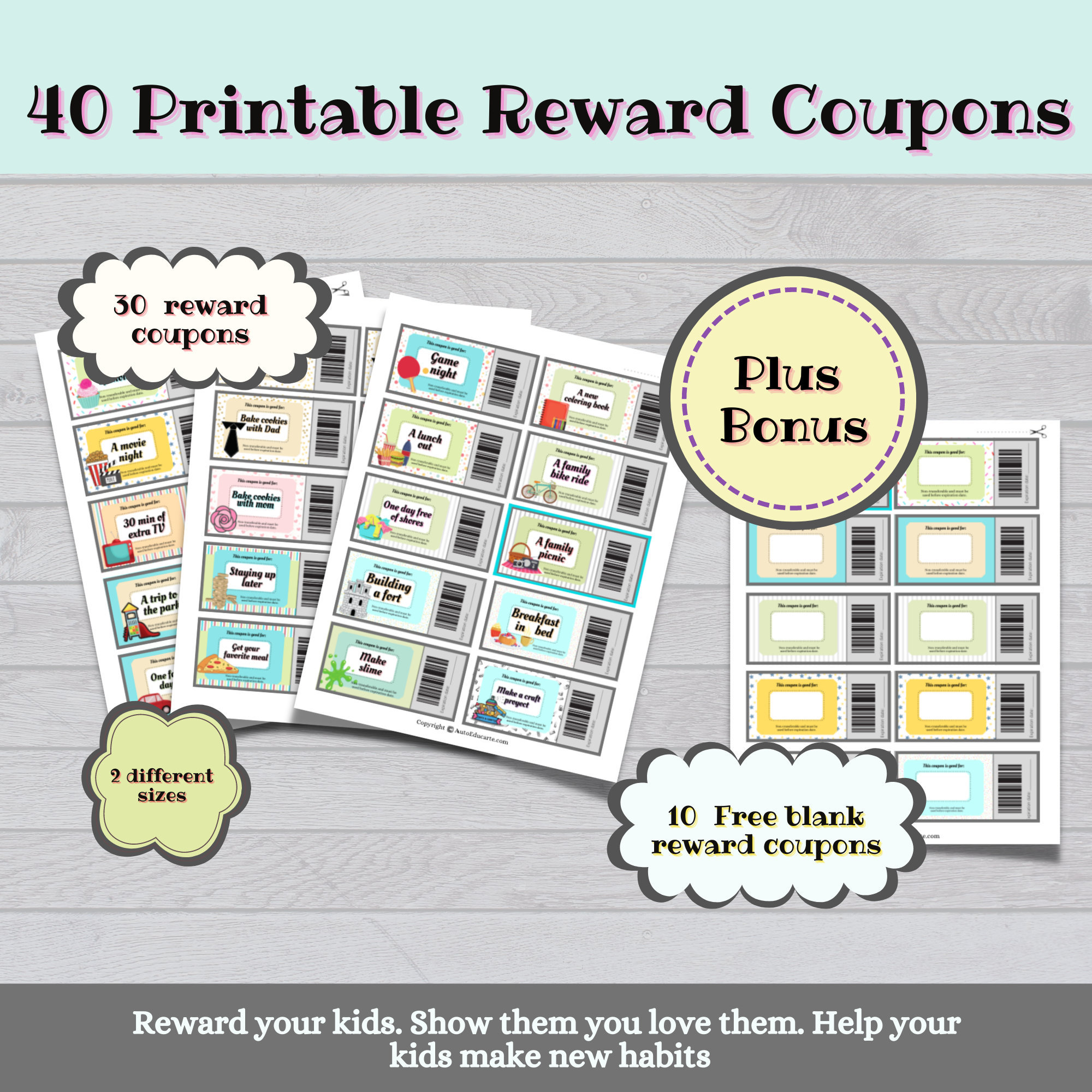 kids reward coupons printable love coupons coupons for etsy new zealand