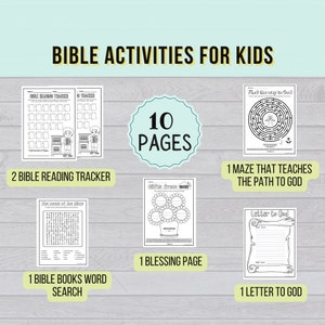 Bible Printables Activities for Kids, Fun Sunday School Activities for ...