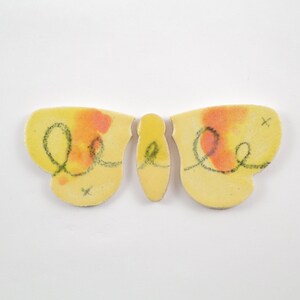 Janet&#39;s Euphoria Butterfly handmade ceramic tiles for mosaic design.