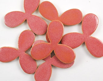 Sunset Pink Fans handgemaakte keramische tegels voor mozaïek ontwerp.