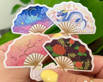 Fan Sticker Set | Cute Aesthetic, Clear Vinyl Sticker, Waterproof Sticker, Decal