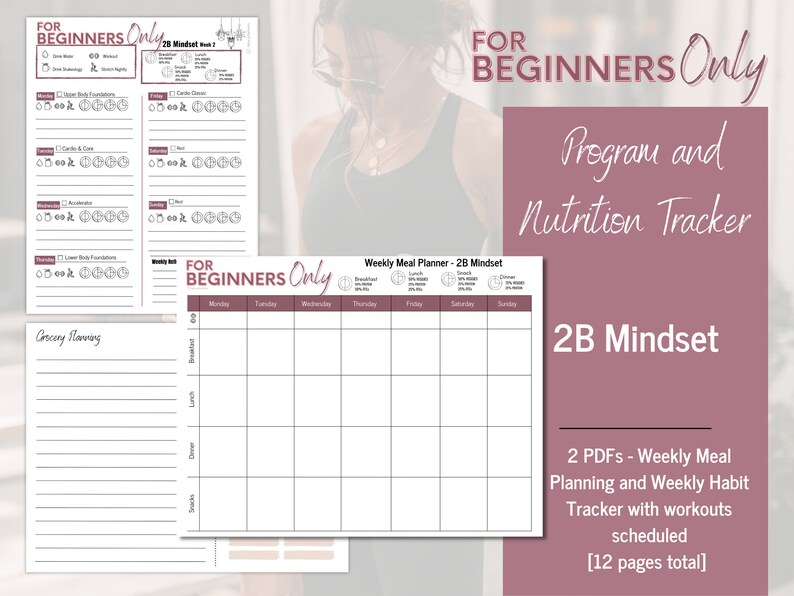 2B Mindset for Beginners Only Bodi Block Nutrition Tracker - Etsy