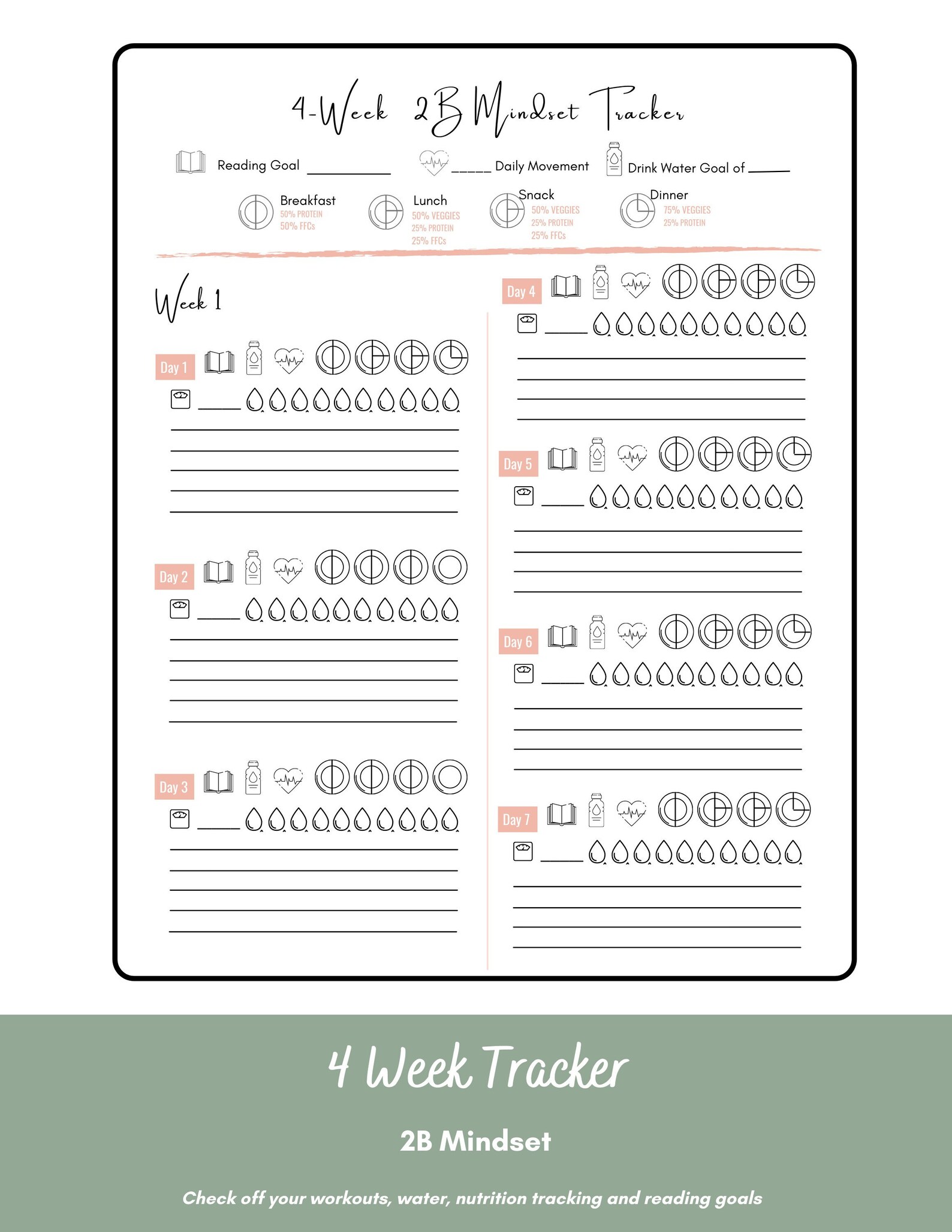 Free Printable 2b Mindset Tracker Pdf Printable Word Searches Free Printable 2b Mindset Tracker Pdf Printable Word Searches