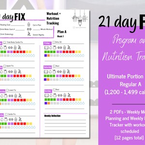  Beachbody 21 Day Fix & 21 Day Fix Extreme - Workout Accessories  + Fitness DVDs Bundle, Body Weight Home Workout Planner & Video Guide, Meal  Plan and Portion Control Containers Included 