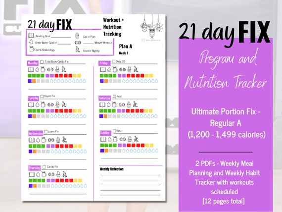 Plan A 21 Day Fix Challenge Tracker Bodi Super Block (Download Now) 
