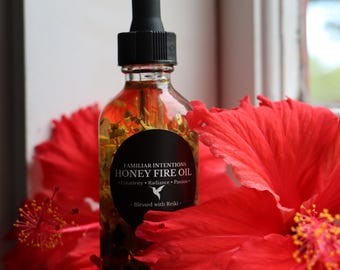 Honey Fire Intention Oil | Passion, Creativity, Radiance, Magnetism, Sacral Chakra | Witchcraft