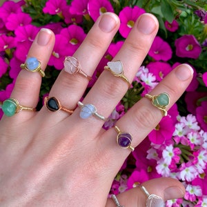 Crystal Rings | Wire Wrapped Rings