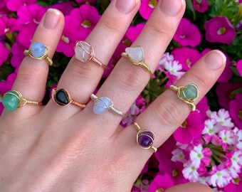 Wire wrapped rings etsy online