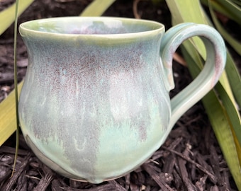 Teal and Purple Stoneware Mug