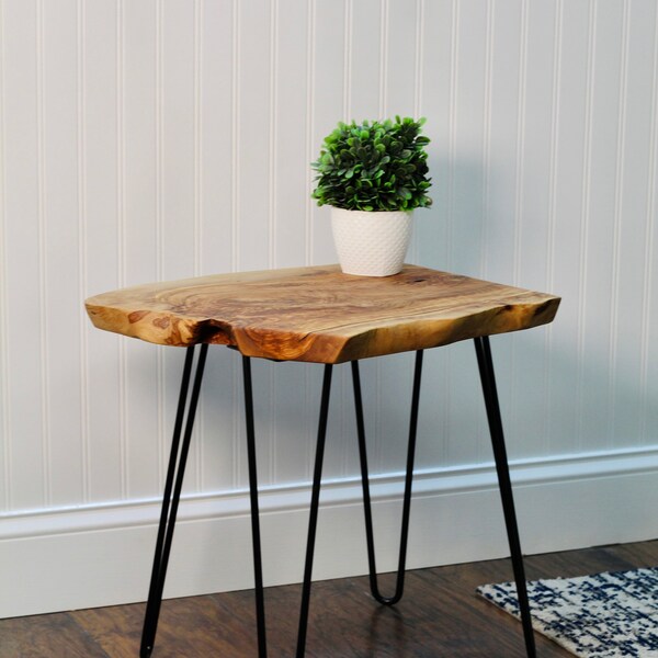 Live Edge End Table Etsy