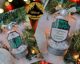 Wizards School Houses INSPIRED Custom Christmas Tree Ornaments