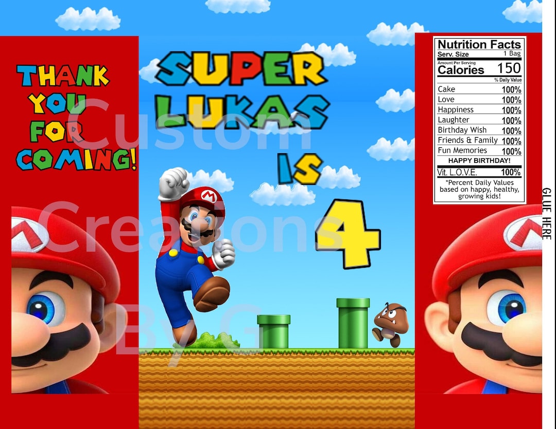 Super Mario Party FAVOR Package Etsy