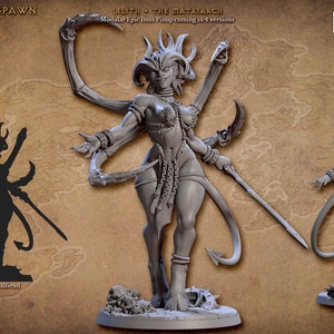Lilith the Matriarch, Demon King Spawn, Artisan Guild July 22, 32 mm Scale, for Tabletop, Dungeons and Dragons, Frostgrave and RPG
