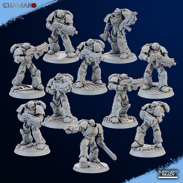 Imperators Militium mit Rifle Resin Miniaturen für Tabletop DnD Frostgrave Miniatur Malen Sammeln 3d Druck Proxi Space Marine