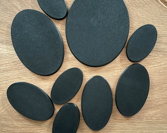 Tabletop Oval Bases printed from PLA, 60x35 75x42 90x52 105x70 120x92 170 x 105 mm Cavalry