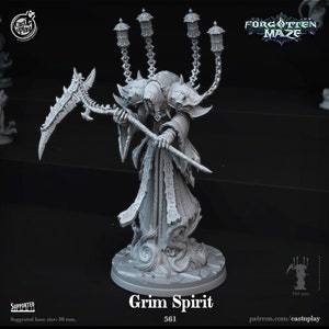 Grim Spirit, Cast N Play, 32mm Scale, Tabletop, Dungeons and Dragons, Frostgrave and RPG