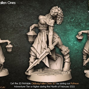 Eliza Fallen Pinup, Old Burg Fallen Ones, Artisan Guild, 32 mm Scale, Tabletop, Dungeons and Dragons, Frostgrave and RPG