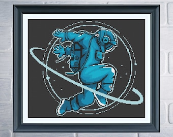 Astronaut Cross Stitch Pattern