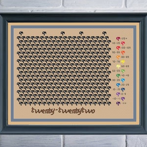 Mushroom Fungi Temperature SAL Cross Stitch
