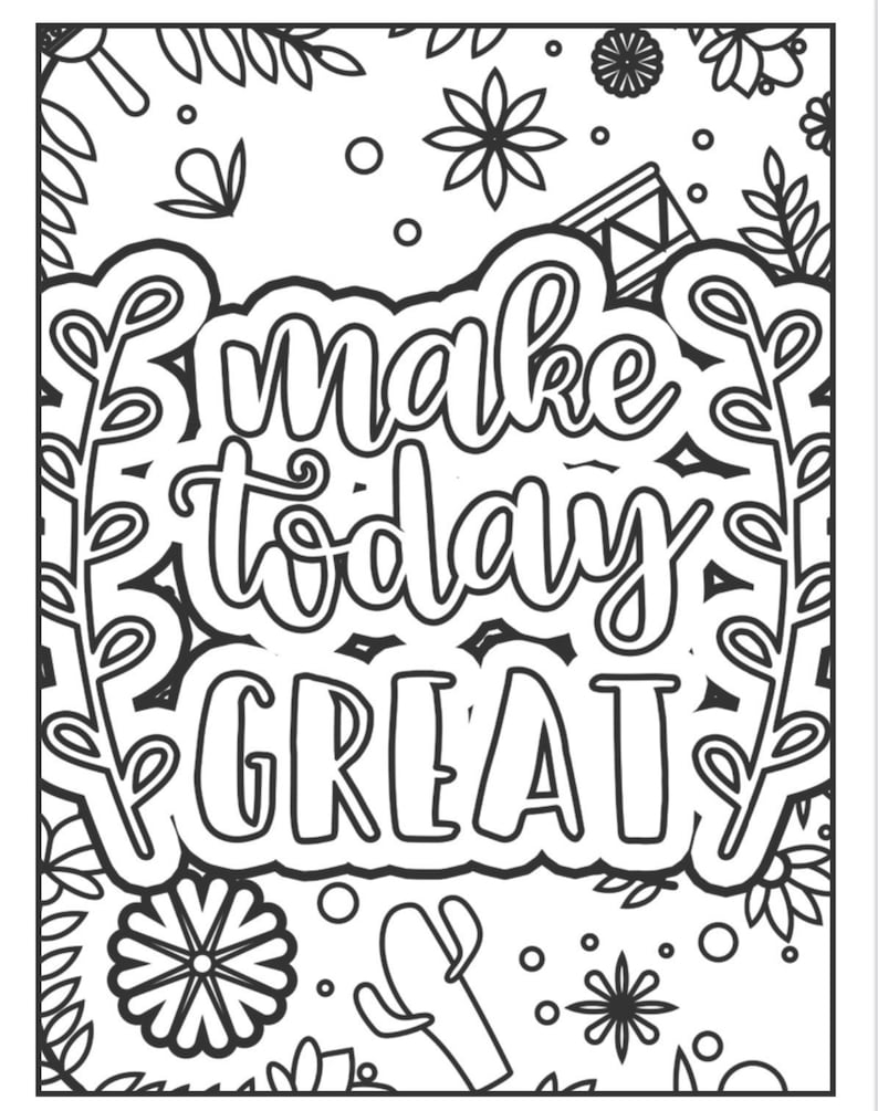 61 Adult Motivation Coloring Pages - Etsy