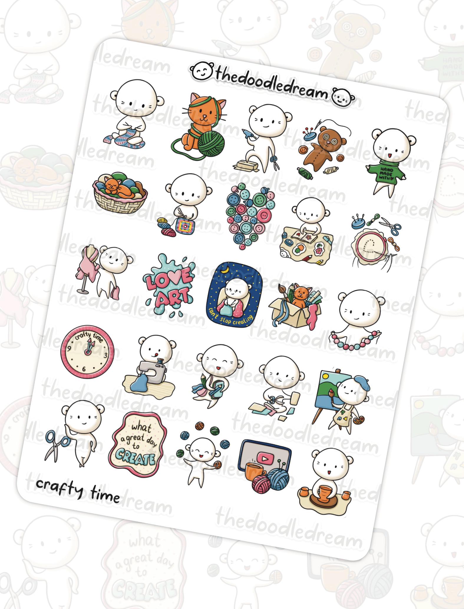 Crafting Kawaii Doodle Stickers for Planners - Etsy