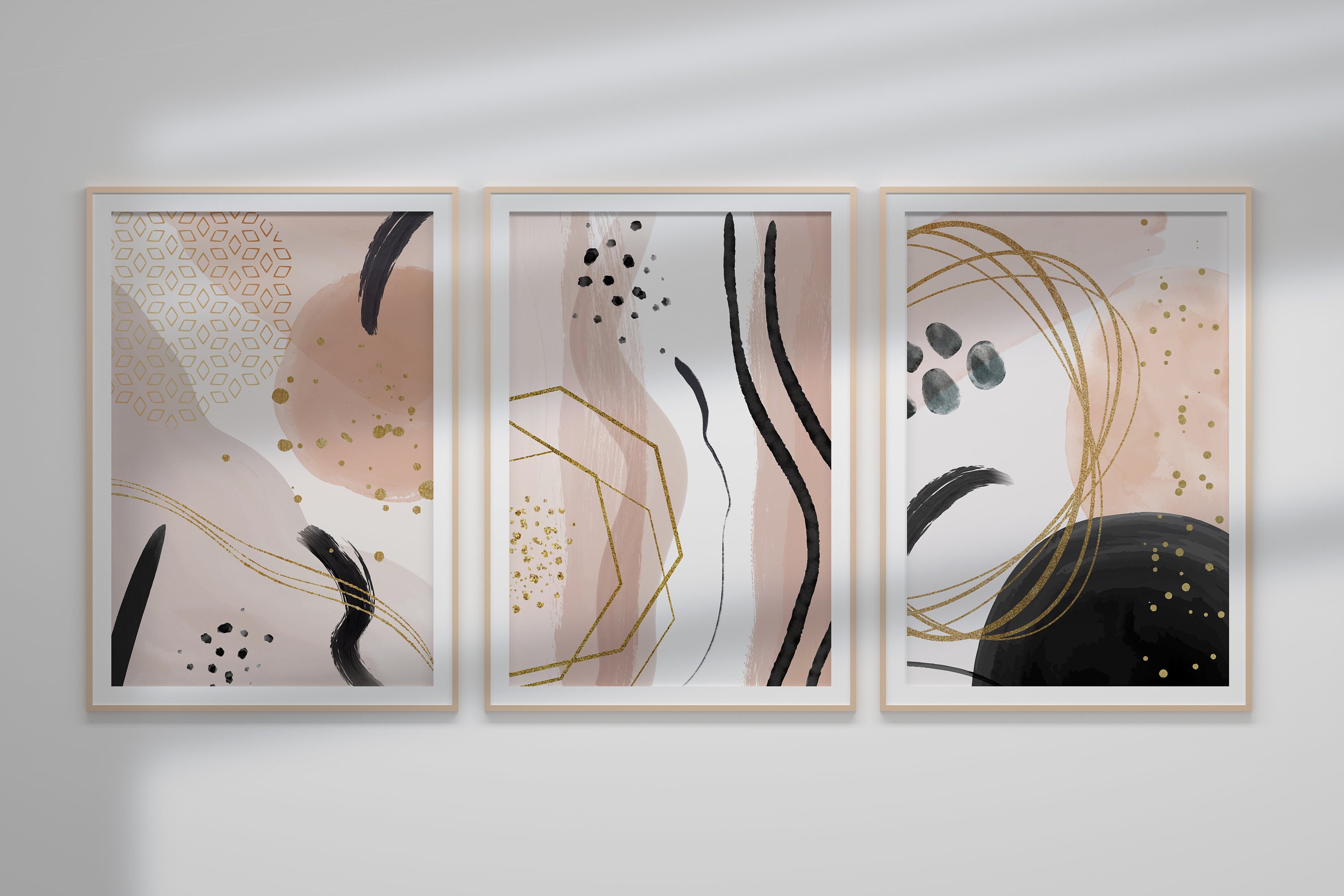 Abstract Line Art Print Set of 3, Modern Home Decor (digital Download ...