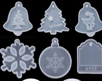 Silicone Christmas Ornaments - Christmas Silicone Resin Casting Mold - Christmas Tree - Elk