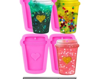 KONTONTY Moules Silicone Tasses à Café Pour Porte-Clés Coeur - Kit Créatif Bricolage