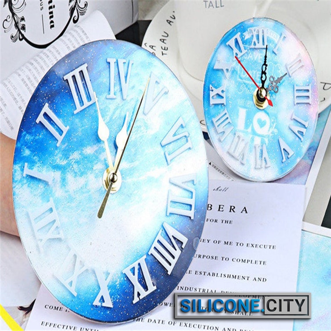Resin Clock Mold Roman Numerals Clock Silicone Mold for Etsy