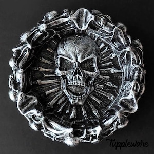 Silicone Skull Mold for Resin, Ashtray or Halloween Decor | 3D Skeleton Mold for Epoxy, Candle, Soap, and Crafts