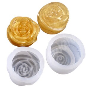 Silicone Rose Mold - Silicone Flower Mold - Resin Mold - Chocolate Mold Candy Mold - Flower Candle Melt Mold - Flower Candle Mold image 9