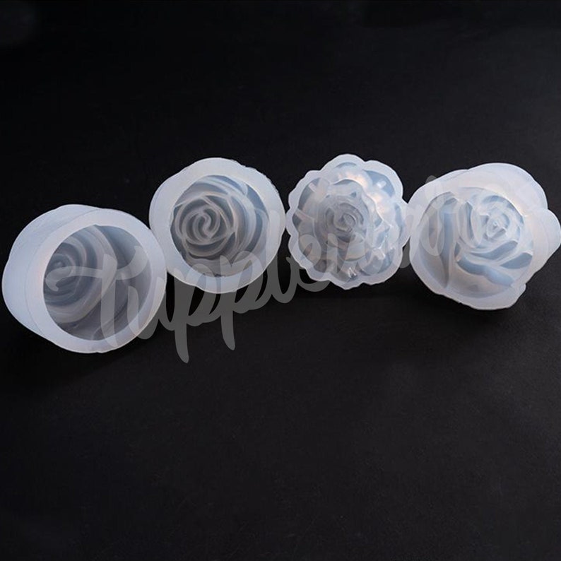 Silicone Rose Mold - Silicone Flower Mold - Resin Mold - Chocolate Mold Candy Mold - Flower Candle Melt Mold - Flower Candle Mold image 5