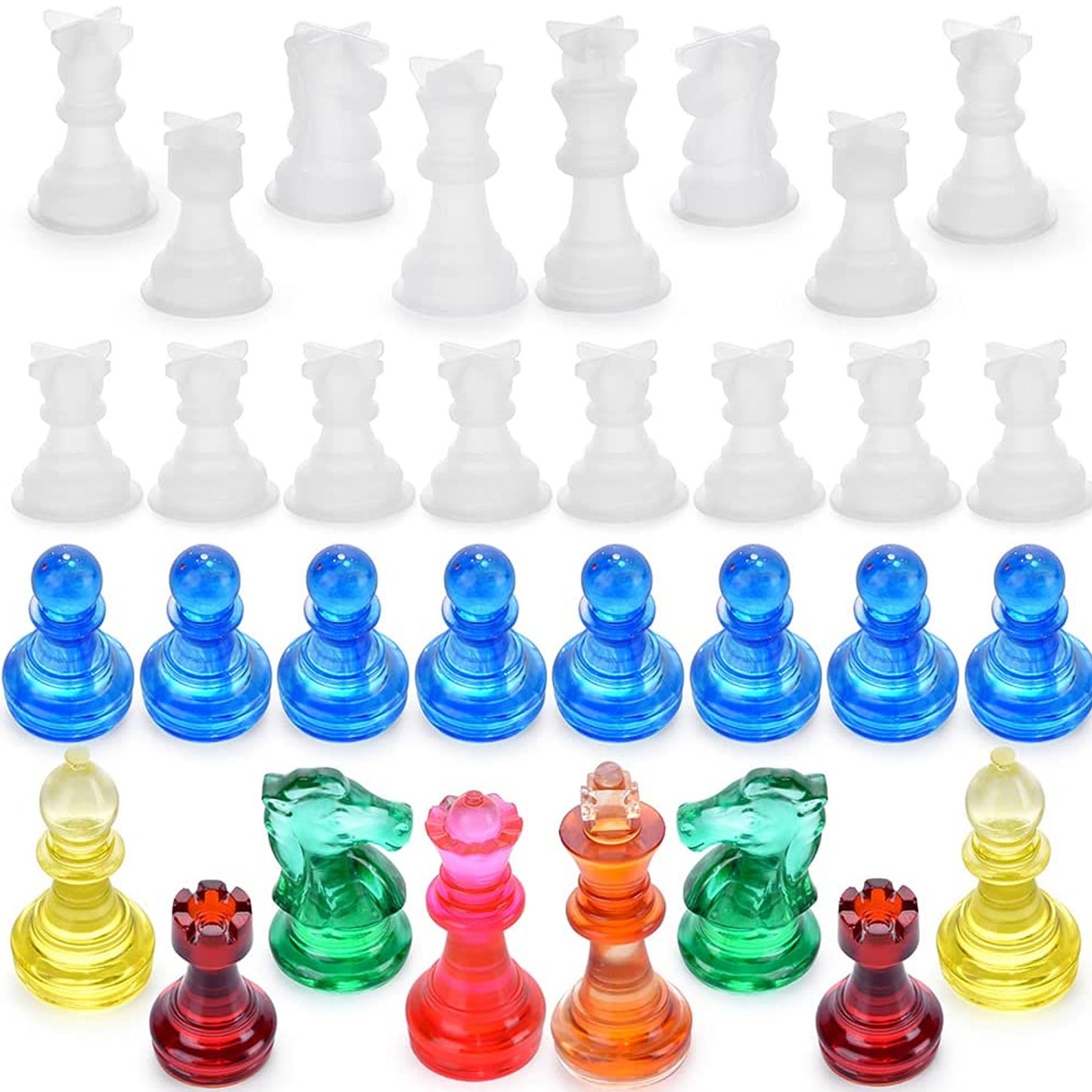Chess Mold Resin 17 Chess Pieces 3D Silicone Chess Resin Etsy