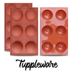 Hot Chocolate Bomb Molds - 70mm Half-Sphere Set - Microwave, Freezer & Oven Safe - Optional Chocolate Melter Pot