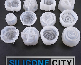 Silicone Rose Mold - Silicone Flower Mold - Resin Mold - Chocolate Mold Candy Mold - Flower Candle Melt Mold - Flower Candle Mold