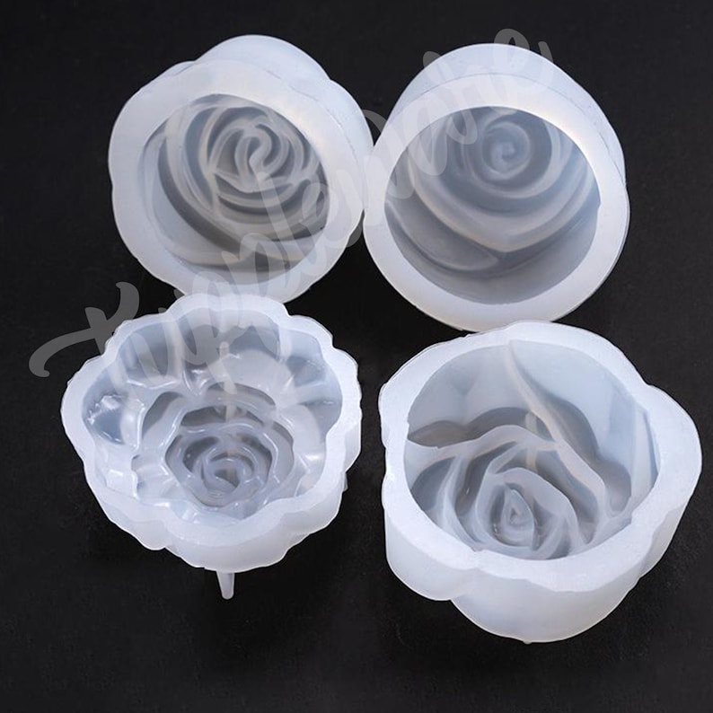 Silicone Rose Mold - Silicone Flower Mold - Resin Mold - Chocolate Mold Candy Mold - Flower Candle Melt Mold - Flower Candle Mold image 7