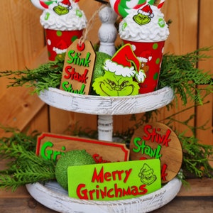 Weihnachts Dekoration, Grinch Themen, 3D Schilder