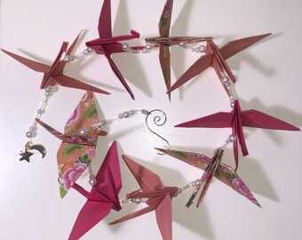 Pink String of Cranes