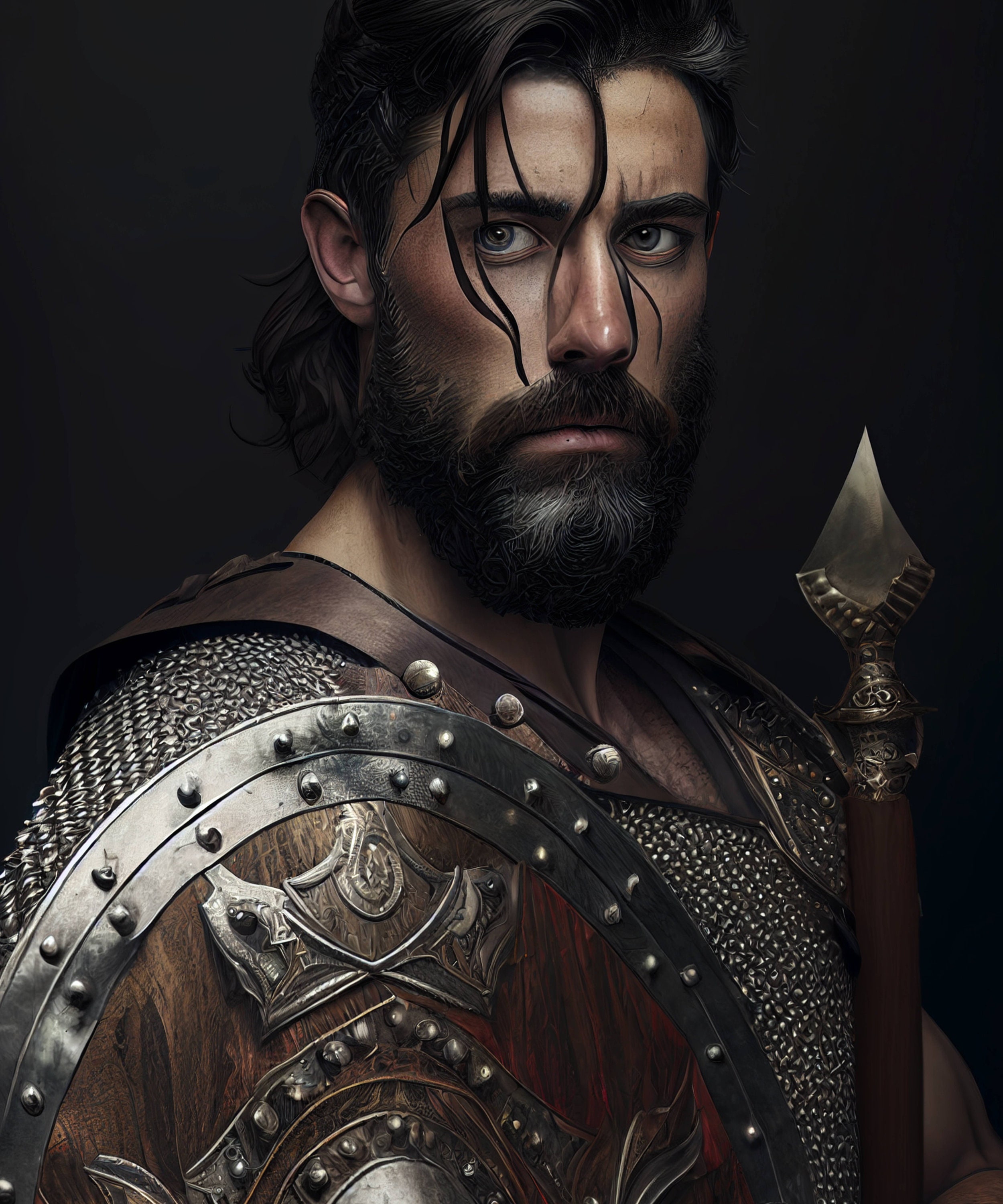 Digital Portrait of a Gladiator - Digital Art - Etsy