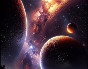 Space Travel Phone Wallpaper - Digitally Created Art