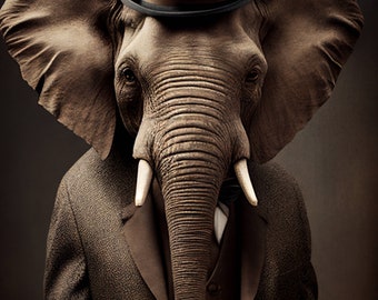 Elephant Poster - Digitally Created Art