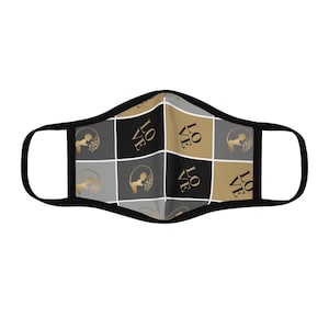Face mask, 2 layer face covering, Black, Silver and Gold Face mask. Filter pocket Face coverings- Melanin Beauty