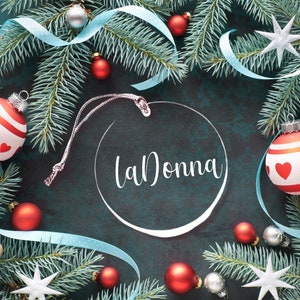Christmas Acrylic Ornament|Gift for friends and family|Clear Ornament|PERSONALIZED