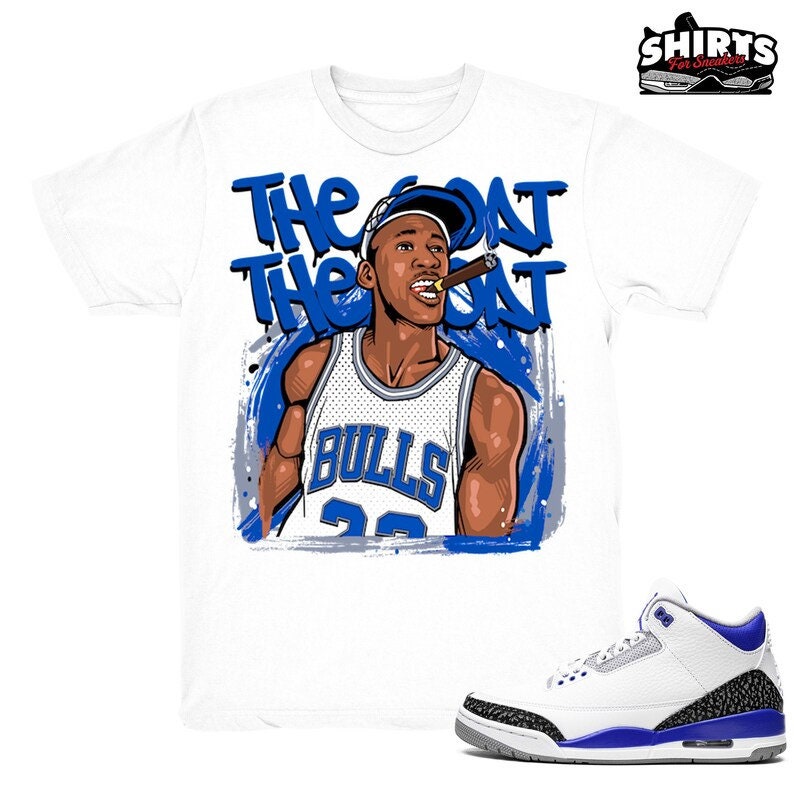 racer blue jordan 3 shirt