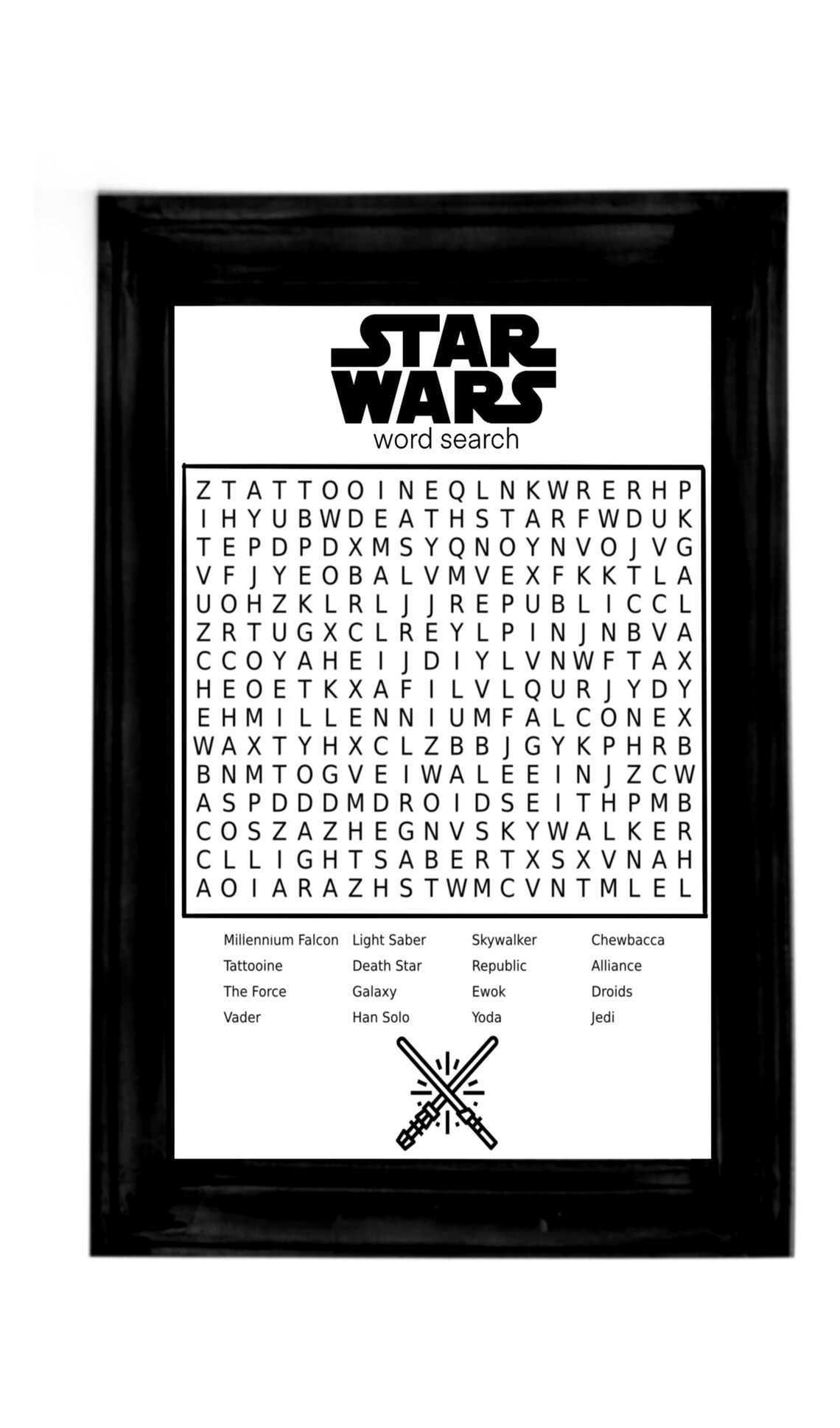 Star Wars Word Search SVG File Etsy