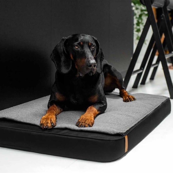 Lit confortable pour chien de Rexproduct ZipZap, matelas orthopédique pour chien parfait pour les petits et grands chiens, avec surmatelas