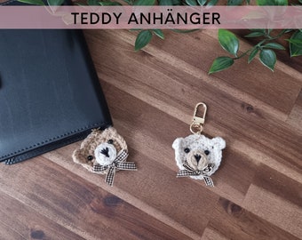 Teddy Anhänger für den Budgetbinder oder Schlüssel inkl. goldenen Karabinerhaken und Schlüsselring, Umschlagmethode, Dekoration