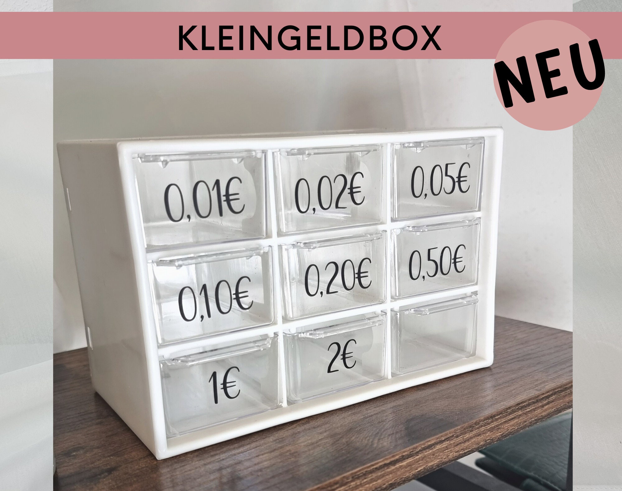 Kleingeldbox Zur Aufbewahrung Fr Kleingeld Fr Die Umschlagmethode,  Kleingeldchallenge, Aufbewahrungsbox Mit Schubladen - Etsy Ireland