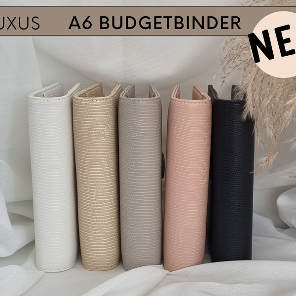 Luxus A6 Budgetbinder, NEU! im Set, 6 x Sinking Fund Vorlagen, 1 x Sparchallenge für die Umschlagmethode